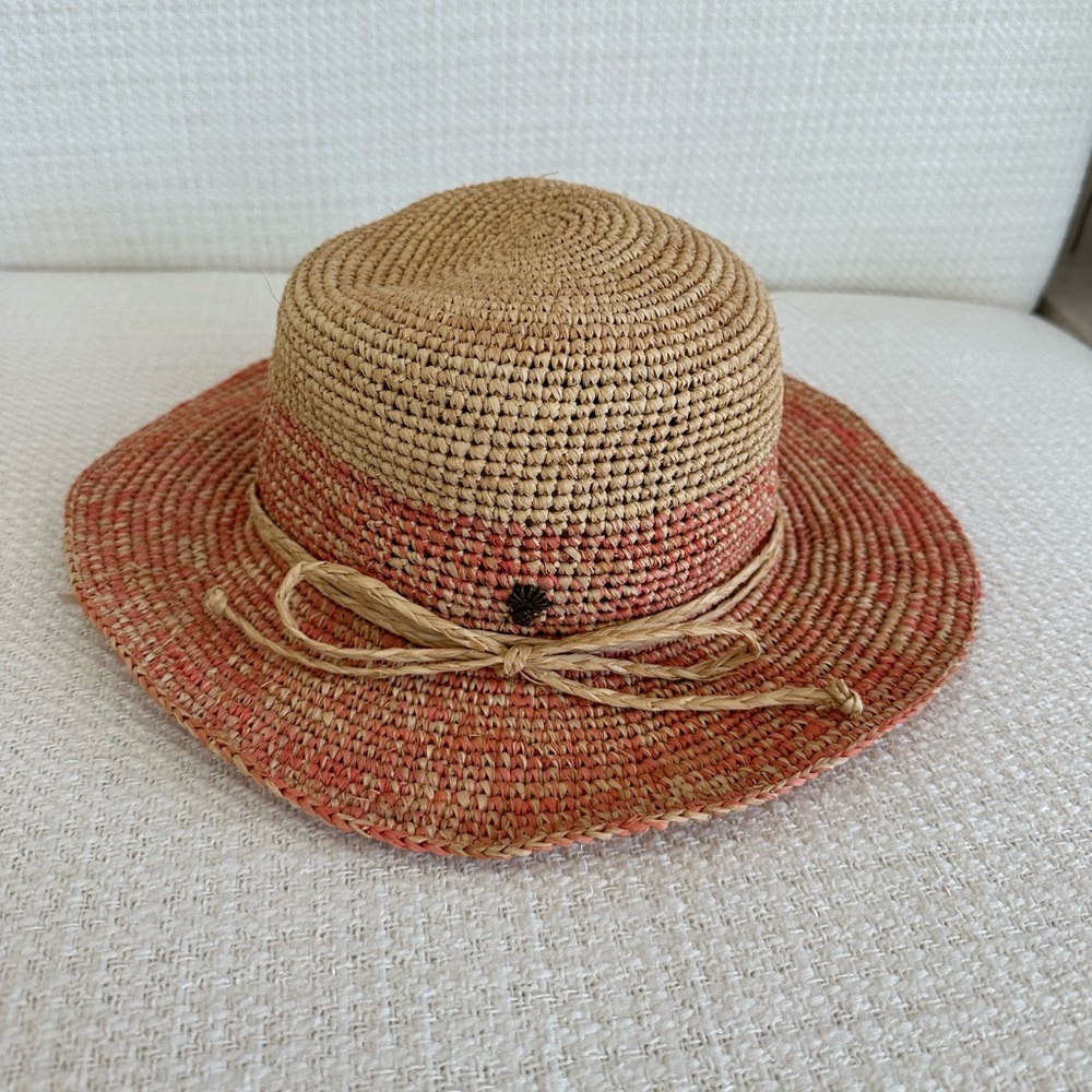 Tommy Bahama Tan and Red Straw Hat